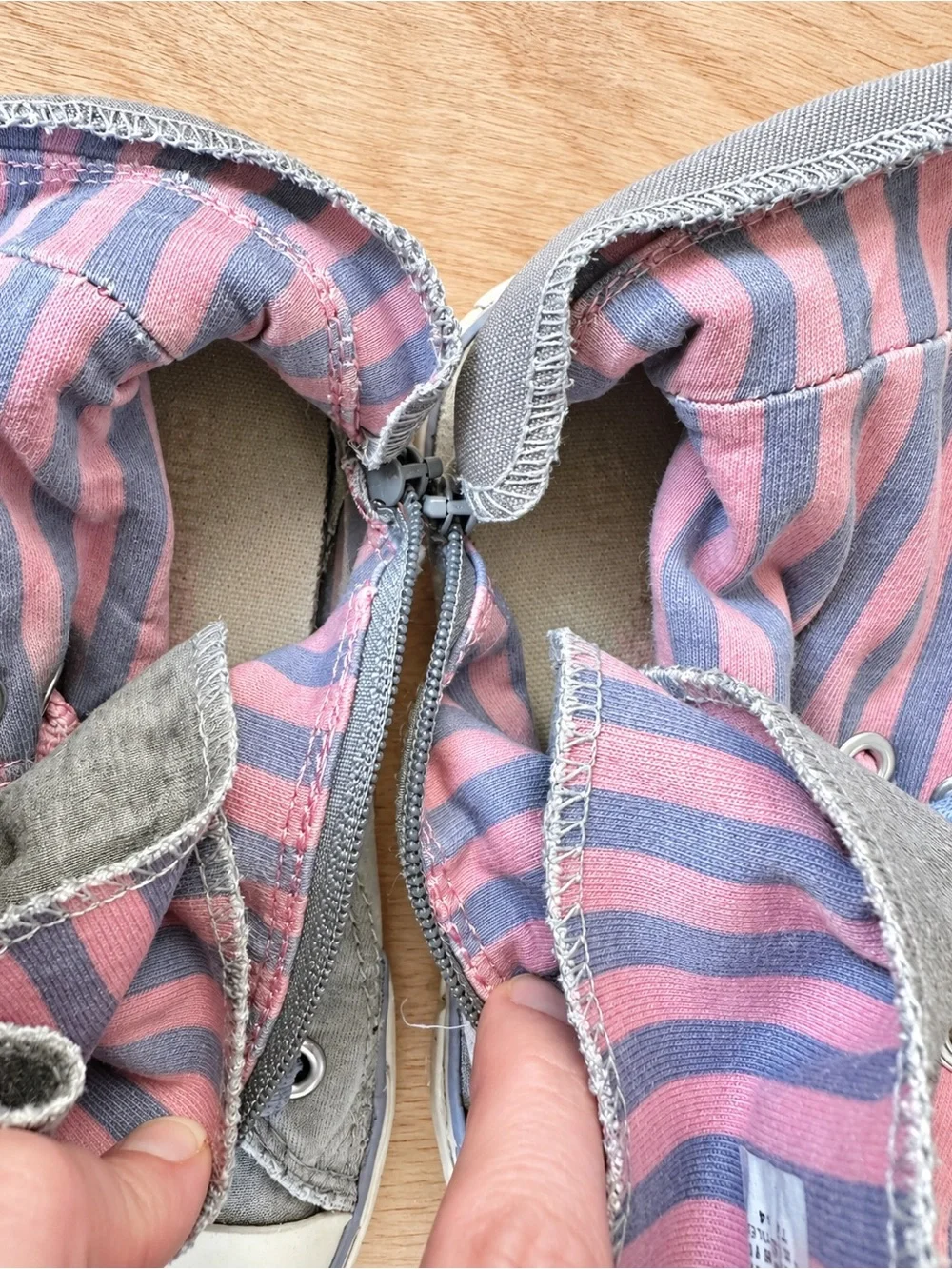 Vintage Converse Chuck Taylor XX-Hi Knee High Boots Gray Pink Lavender Size 11.5